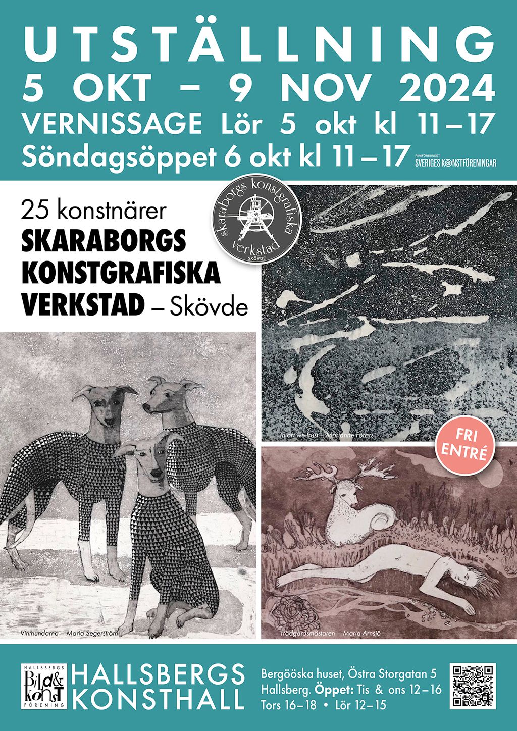 Skaraborgs Konstgrafiska Verkstad har utställning i Hallsberg